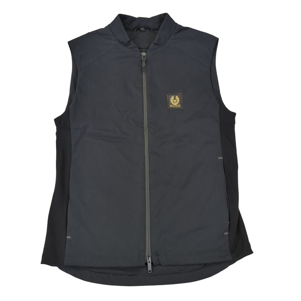 Belstaff Men's Black Full Zip Vest Sleeveless Jacket‎ Casual Small Motorcycle